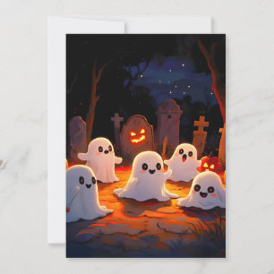 Moonlight Spooky Ghost Tales Feiertagskarte