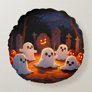 Moonlight Spooky Ghost Tales Rundes Kissen