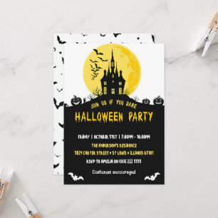 Moonlight Spuk House Spooky Halloween-Party Einladung