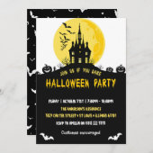 Moonlight Spuk House Spooky Halloween-Party Einladung (Vorne/Hinten)
