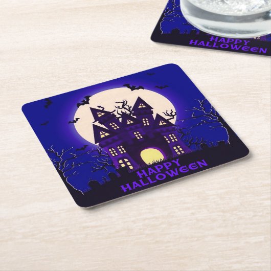 Moonlight Spuk Mansion Rechteckiger Pappuntersetzer (angewinkelt)