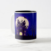 Moonlight Spuk Mansion Zweifarbige Tasse (Vorderseite Links)