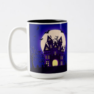 Moonlight Spuk Mansion Zweifarbige Tasse
