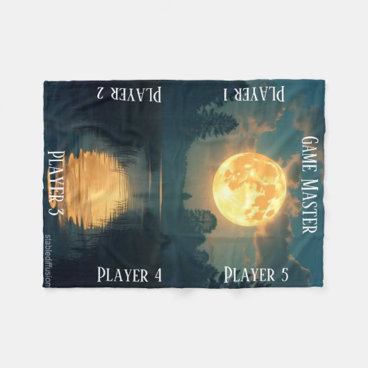 Moonlight Swamp TTRPG Tabletop Gaming board Fleecedecke (Vorderseite (Horizontal))