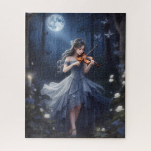 Moonlight Symphony - Dreamy Violin Playing Girl Puzzle
