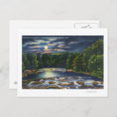 Moonlight Szene auf Catskill Bach Postkarte (Vorne/Hinten)