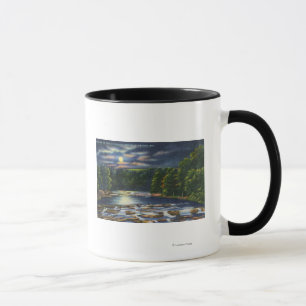 Moonlight Szene auf Catskill Bach Tasse