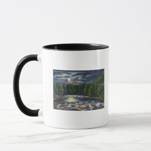 Moonlight Szene auf Catskill Bach Tasse (Links)