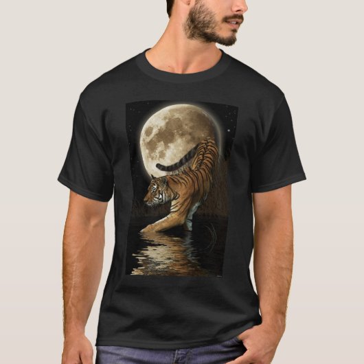 Moonlight Tales ~ Tiger Jagen im Mondlicht-Shirt T-Shirt (Vorderseite)