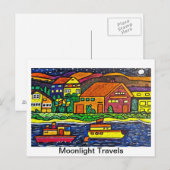Moonlight Trains Postkarte (Vorne/Hinten)