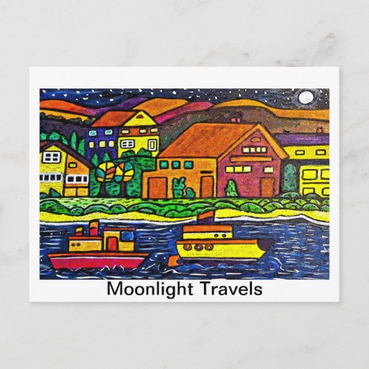 Moonlight Trains Postkarte (Vorderseite)