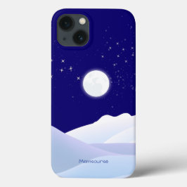 Moonlight Twinkle Snown Landschaft Moderne Case-Mate iPhone Hülle
