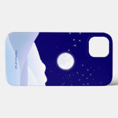 Moonlight Twinkle Snown Landschaft Moderne Case-Mate iPhone Hülle (Rückseite (Horizontal))