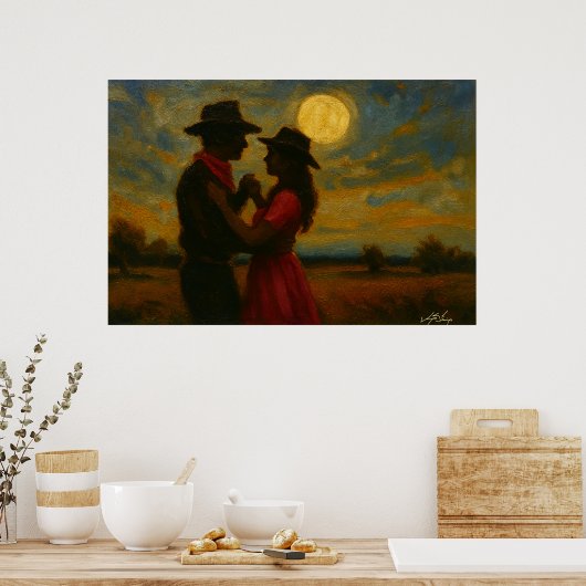 Moonlight Two-Step Art Print Poster (Küche)