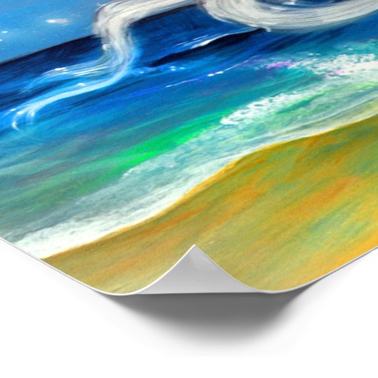 Moonlight Unicorn Poster (Ecke)