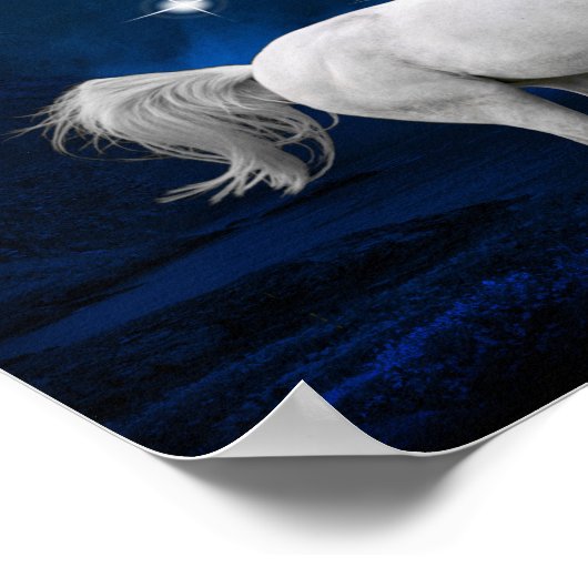 Moonlight Unicorn Poster (Ecke)