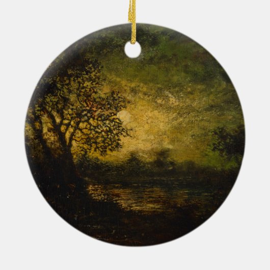 Moonlight (von Ralph Albert Blakelock) Keramik Ornament (Hinten)