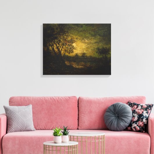 Moonlight (von Ralph Albert Blakelock) Leinwanddruck (Insitu (Wohnzimmer))