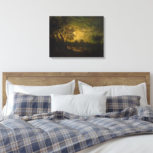 Moonlight (von Ralph Albert Blakelock) Leinwanddruck (Insitu (Schlafzimmer))