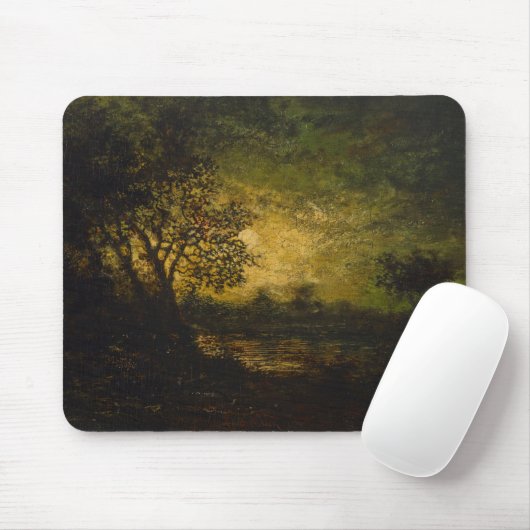 Moonlight (von Ralph Albert Blakelock) Mousepad (Mit Mouse)