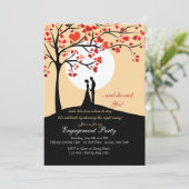 Moonlight Vorschlag Engagement Partei Einladung (Stehend Vorderseite)