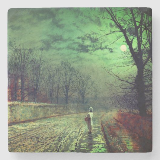 Moonlight Walk Steinuntersetzer (Vorderseite)