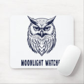 Moonlight Watcher - Owl Design - Mousepad (Mit Mouse)