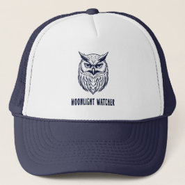 Moonlight Watcher Trucker Hat – Owl-Inspired Truckerkappe