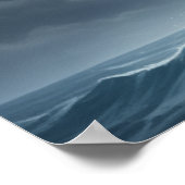 Moonlight Wave & Black Cat Poster (Ecke)