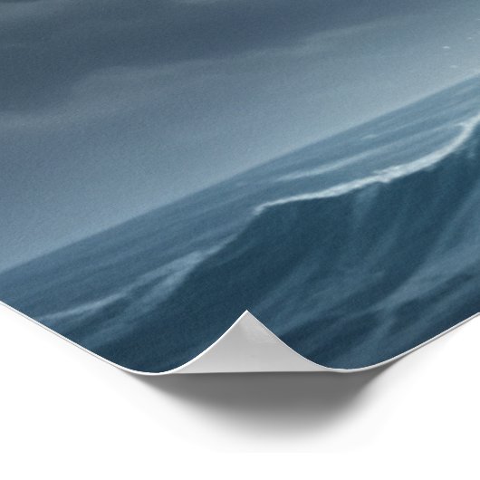 Moonlight Wave & Black Cat Poster (Ecke)