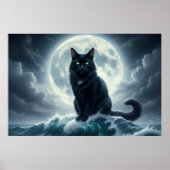 Moonlight Wave & Black Cat Poster (Vorne)