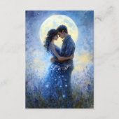 Moonlight Wedding Celestis Liebe Night Sky Thema Begleitkarte (Rückseite)