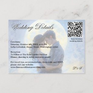 Moonlight Wedding Celestis Liebe Night Sky Thema Begleitkarte