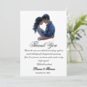 Moonlight Wedding Celestis Liebe Night Sky Thema Dankeskarte (Stehend Vorderseite)