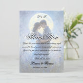 Moonlight Wedding Celestis Liebe Night Sky Thema Dankeskarte (Stehend Vorderseite)
