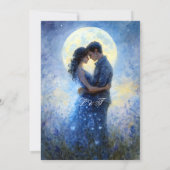 Moonlight Wedding Celestis Liebe Night Sky Thema Dankeskarte (Rückseite)