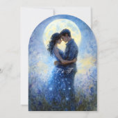 Moonlight Wedding Celestis Liebe Night Sky Thema Einladung (Rückseite)