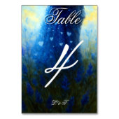 Moonlight Wedding Celestis Liebe Night Sky Thema Tischnummer (Vorderseite)