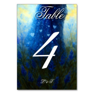 Moonlight Wedding Celestis Liebe Night Sky Thema Tischnummer