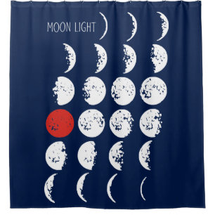 MOONLIGHT weiß und rot + Ihre Ideen Duschvorhang