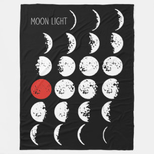 MOONLIGHT weiß und rot + Ihre Ideen Fleecedecke