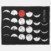 MOONLIGHT weiß und rot + Ihre Ideen Fleecedecke (Vorderseite (Horizontal))