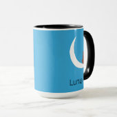 Moonlight Whiskers | Minimalist Cat & Moon Morphin Tasse (VorderseiteRechts)