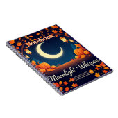 Moonlight Whispers Fall Spiral Notebook Notizblock (Rechte Seite)