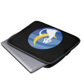 Moonlight white cat  laptopschutzhülle (Vorne Knopf)