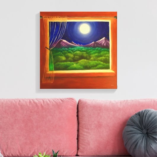 Moonlight Window Leinwanddruck (Insitu (Wohnzimmer))