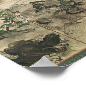 Moonlight Winter Landscape Poster (Ecke)