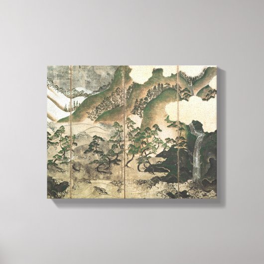 Moonlight Winter Landschaft Leinwanddruck (Vorderseite)