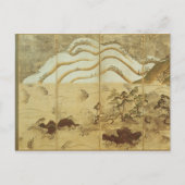 Moonlight Winter Landschaft Postkarte (Vorderseite)