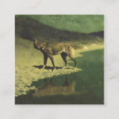 Moonlight Wolf By Frederic Remington 1909 Quadratische Visitenkarte (Vorderseite)